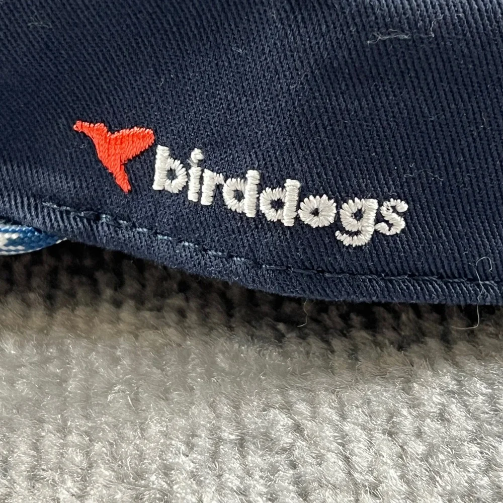 Birddogs Mens Navy Blue Rope Hat Embroidered Bird Snapback Golf Cap Adjustable